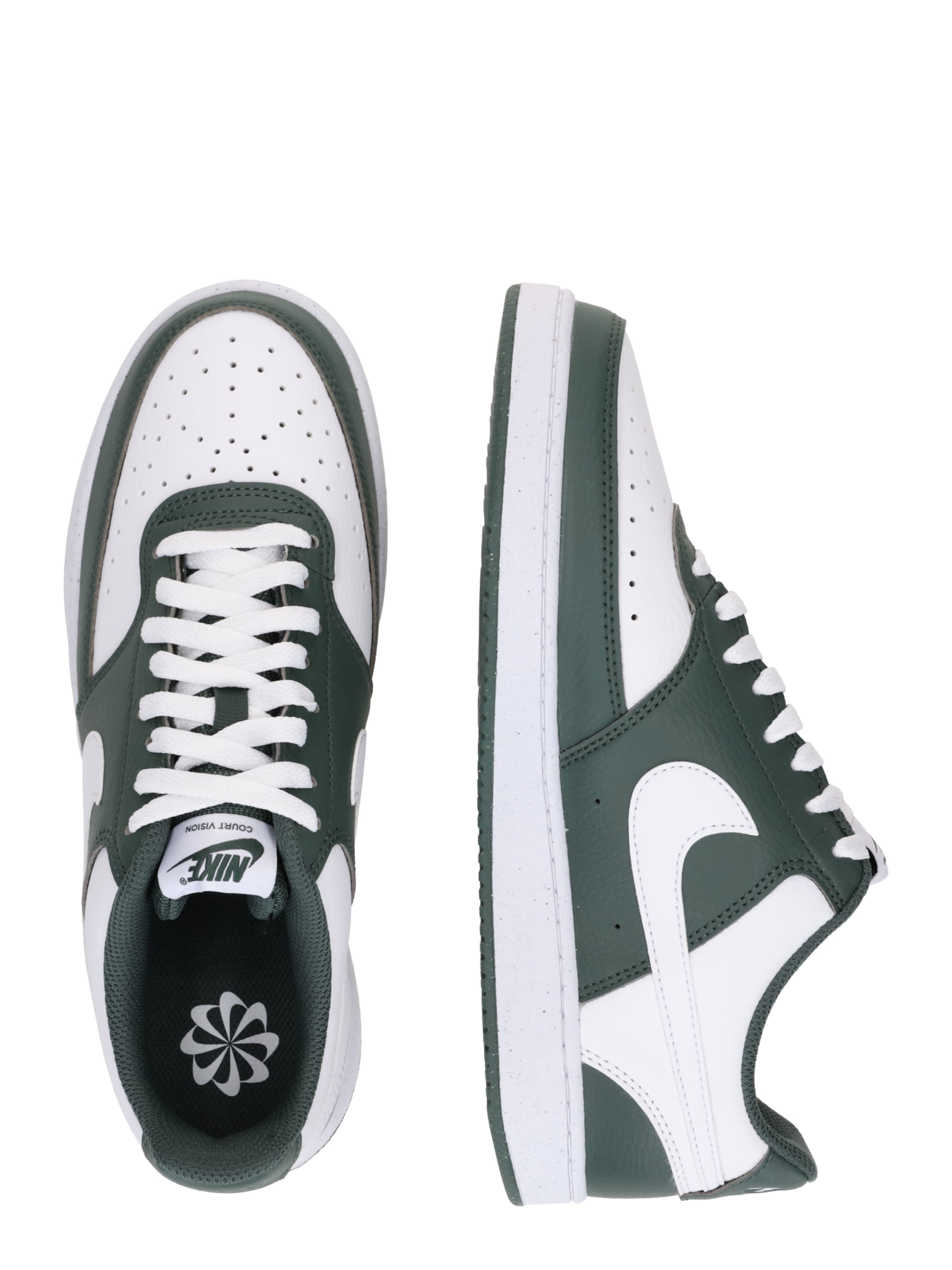 žalia Nike Sportswear Sportbačiai be auliuko 'COURT VISION': šonas