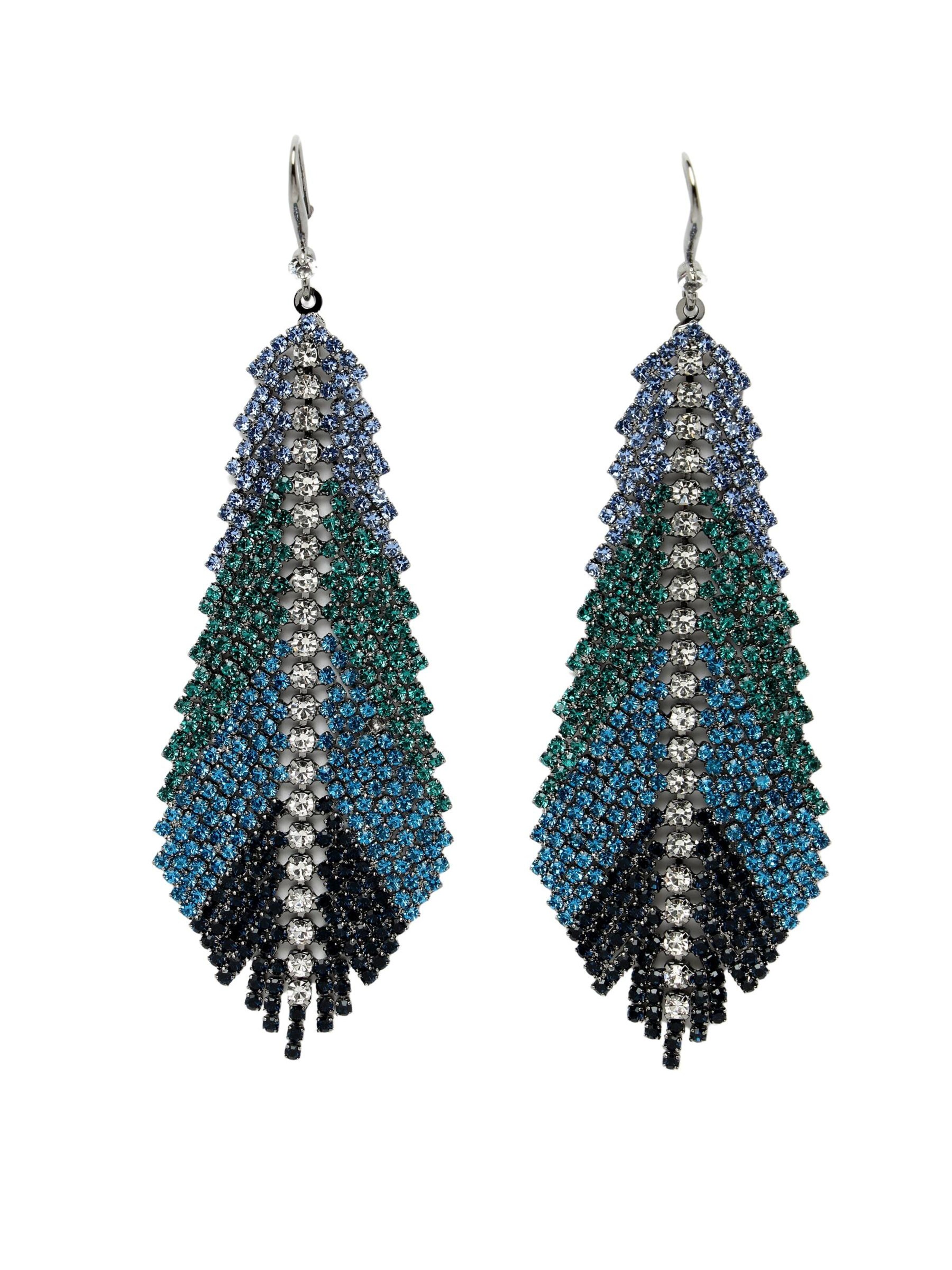 Boucles d'oreilles 'Agata' AVANT-GARDE PARIS en bleu : devant