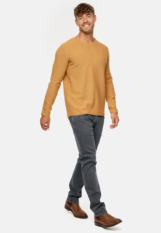 INDICODE JEANS Sweater 'Loakim' in Yellow