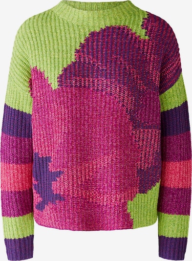OUI Pullover in grün / lila / pink, Produktansicht