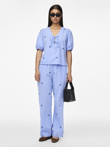PIECES Regular Trousers 'PCSABIRA' in Blue