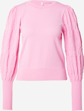 ONLY Пуловер 'Melita' в розово: отпред