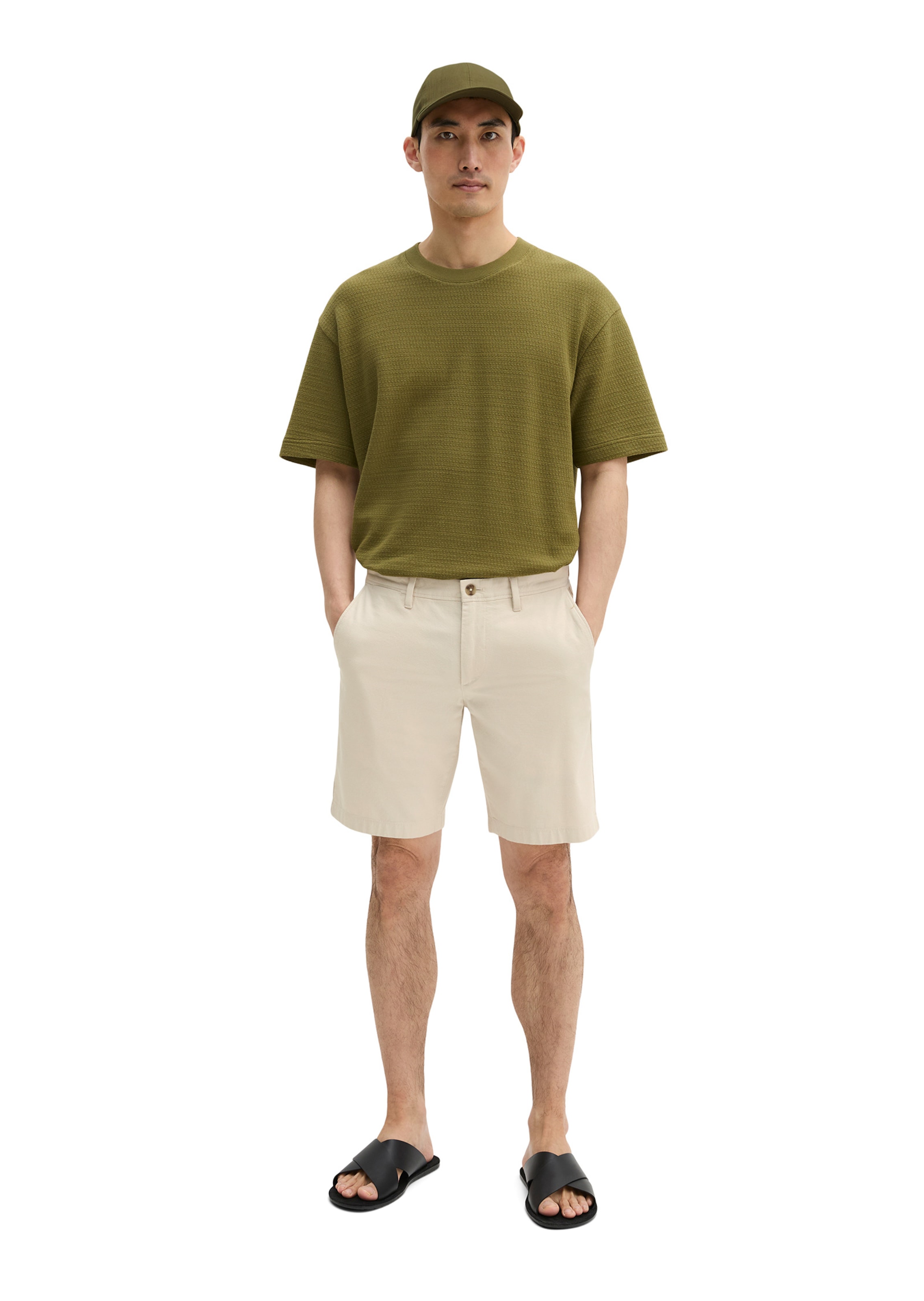 Marc O'Polo Slimfit Broek 'Salo' in Beige: voorkant