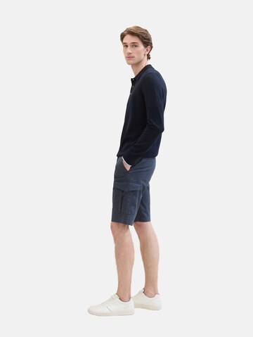 Regular Pantalon cargo TOM TAILOR en bleu