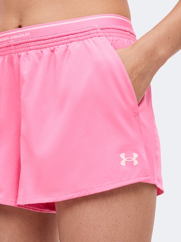 UNDER ARMOUR Normální Sportovní kalhoty 'Vanish' – pink