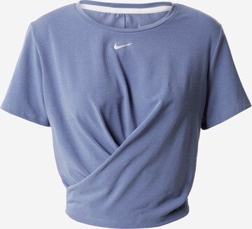 T-shirt fonctionnel 'One Luxe' NIKE en bleu : devant