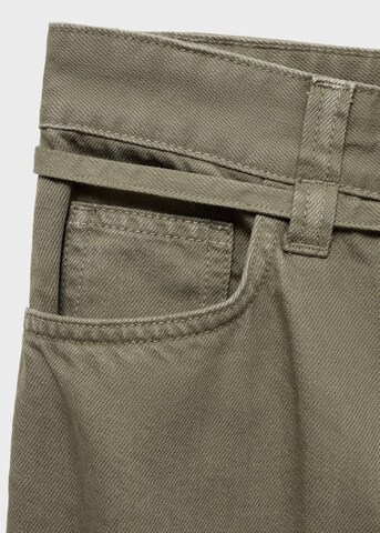 MANGO Wide leg Jeans 'Julia' in Green
