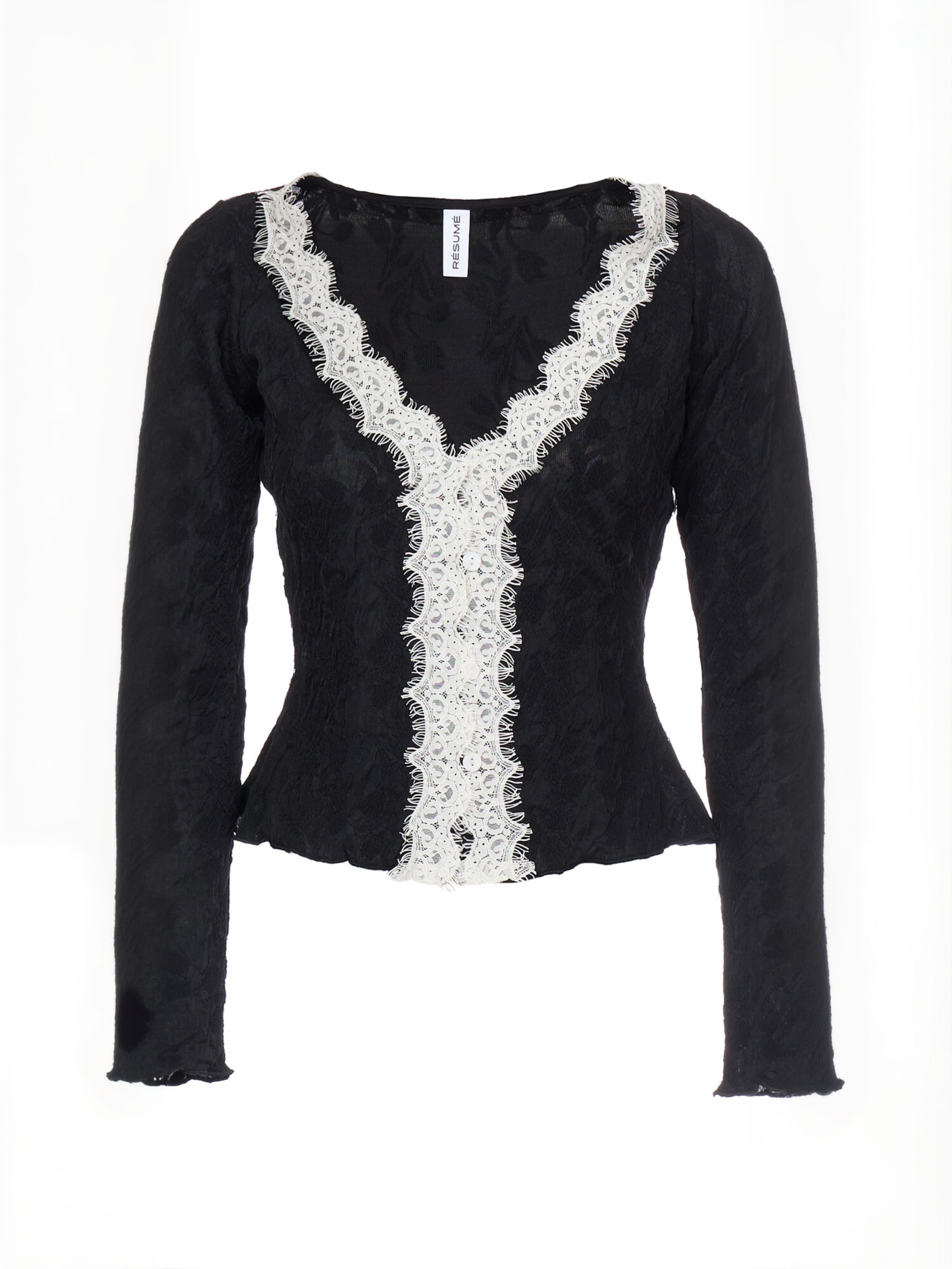 Résumé Shirt ' OriaRS ' in Schwarz: Vorderseite