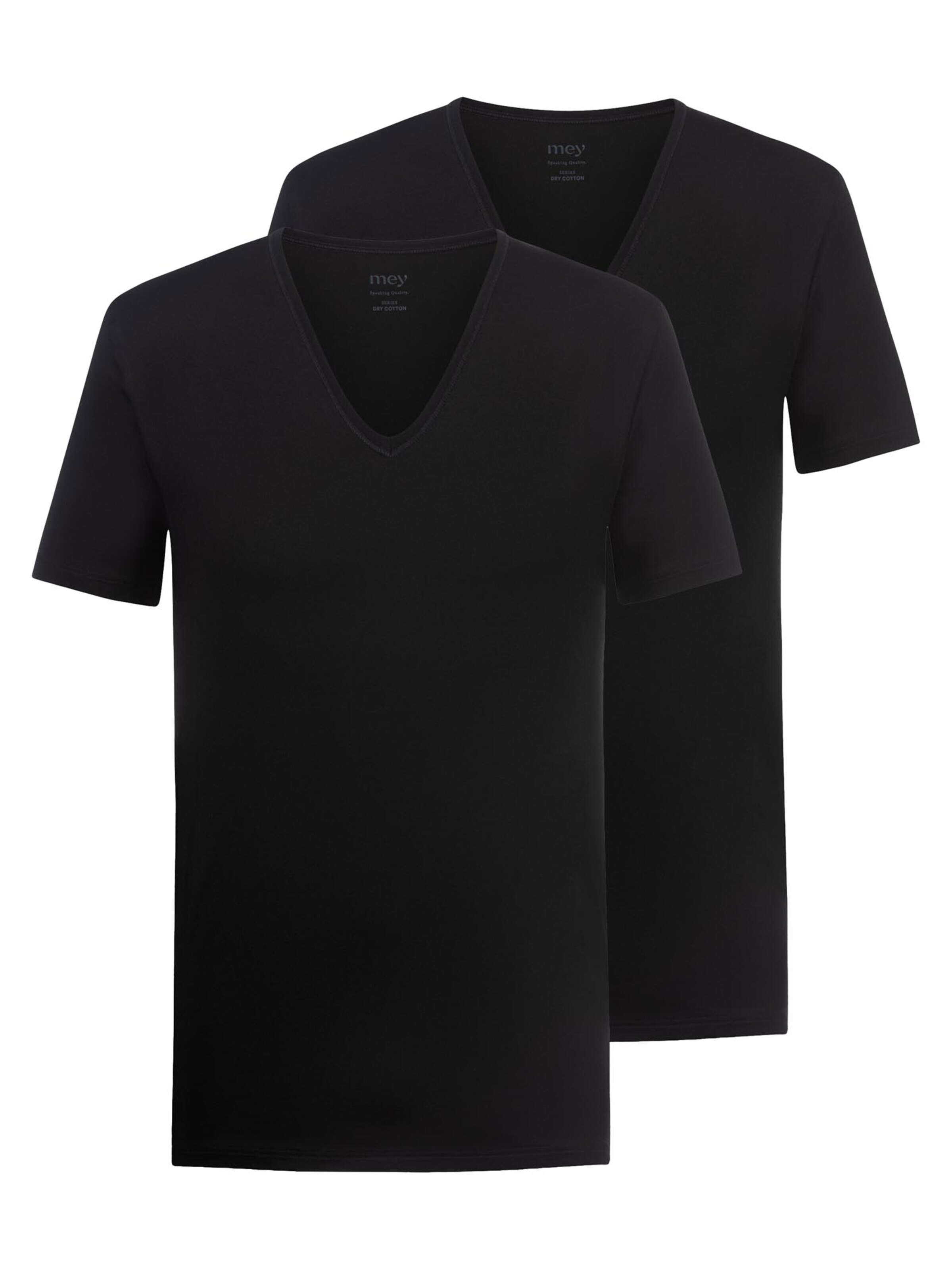 Mey Unterhemd 'Dry Cotton'‌‌‌‌ in Schwarz: Vorderseite