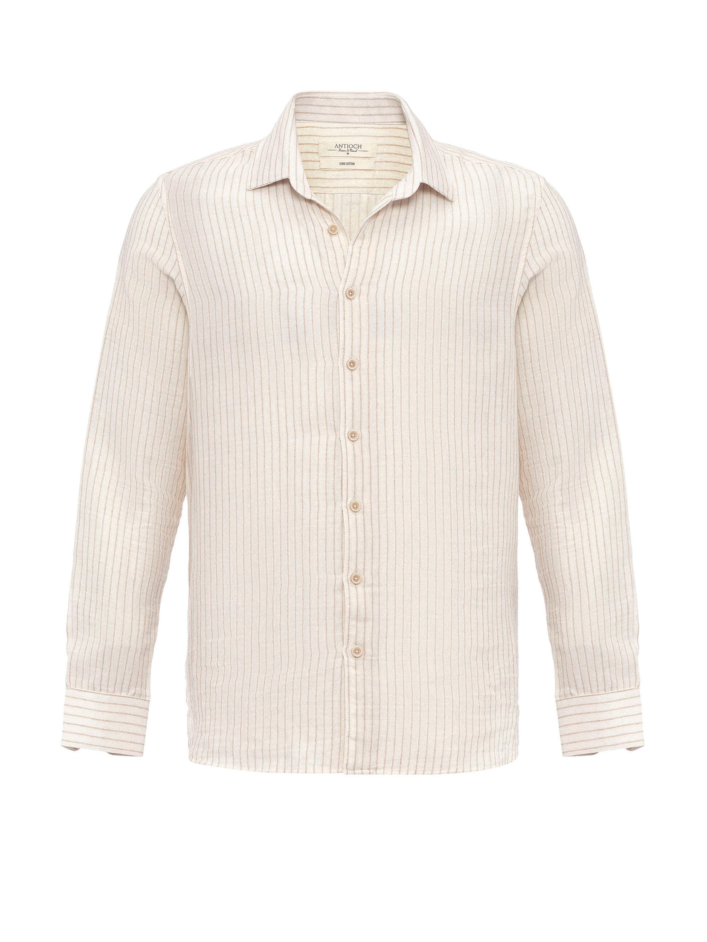 Antioch Regular fit Overhemd in Beige: voorkant