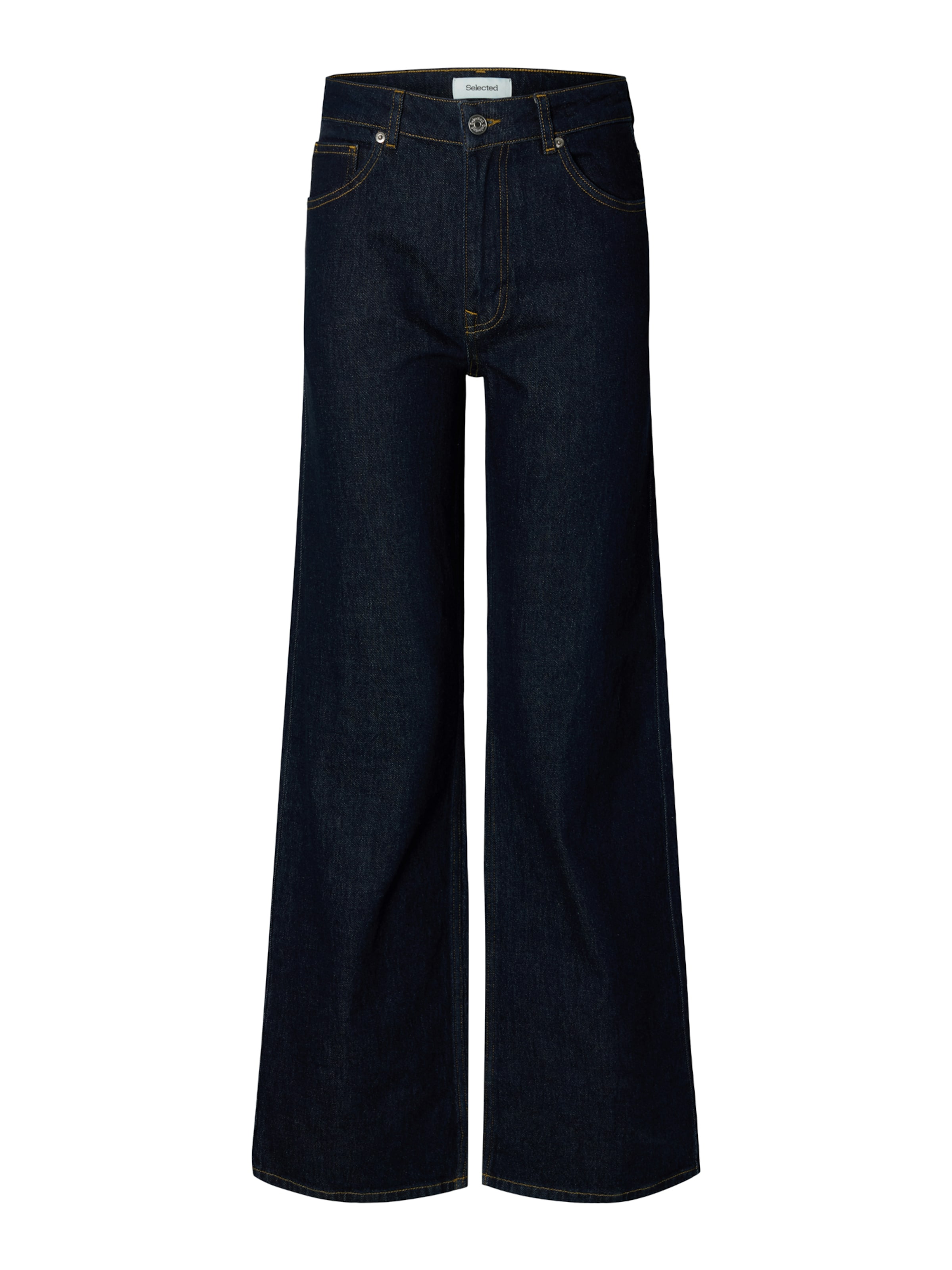 SELECTED Široke hlačnice Kavbojke 'SLFBEA-KORI' | modra barva: sprednja stran