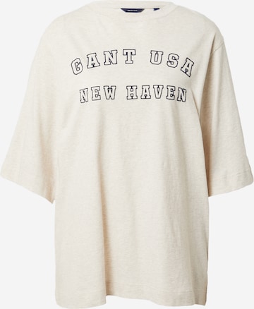 T-shirt oversize GANT en beige : devant