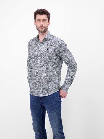 LERROS Regular Fit Langarmhemd mit trendigem Printmuster in Weiß