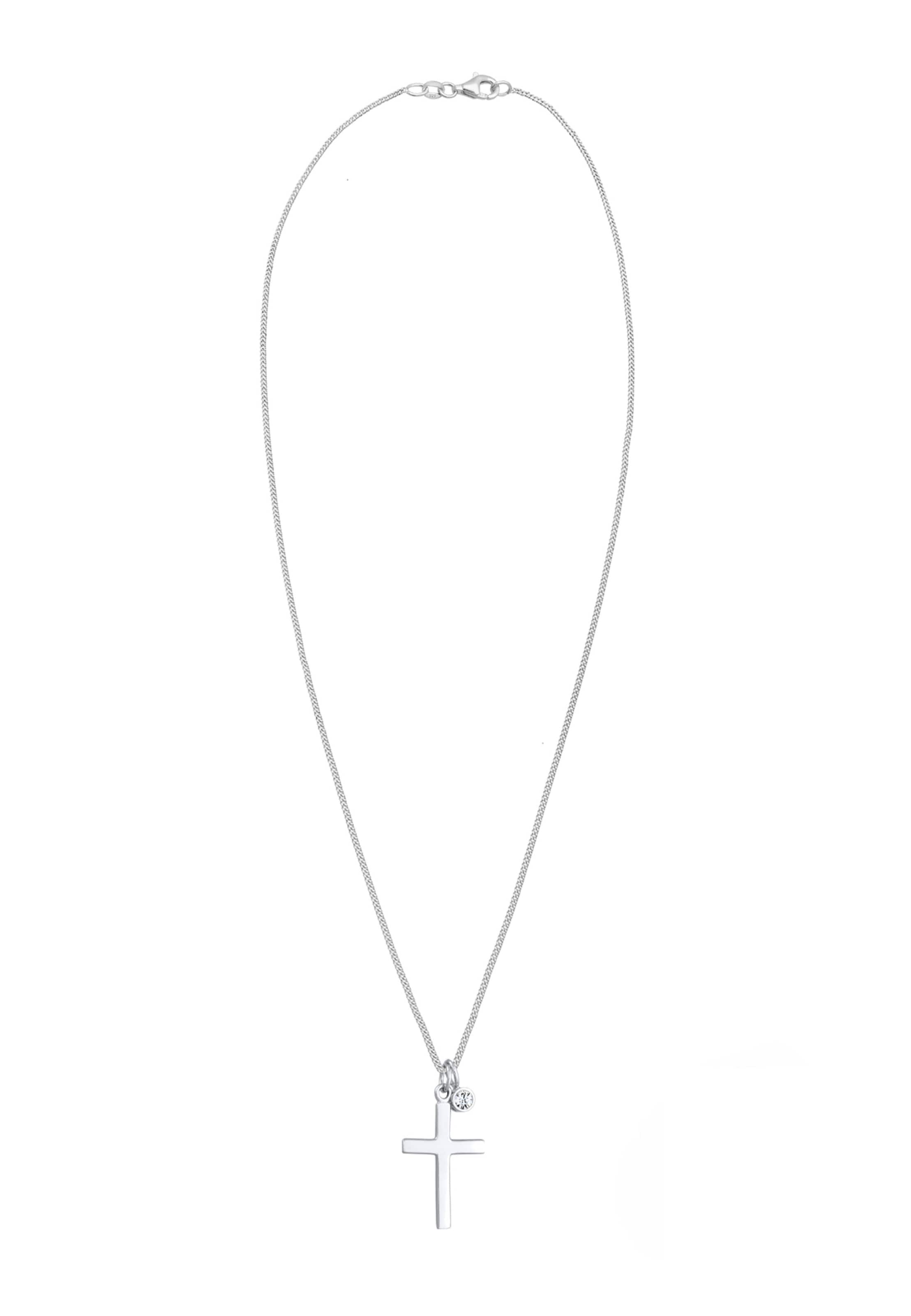 ELLI Necklace 'Kreuz' in Silver: front