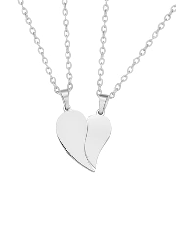 Hey Happiness Sieraden set 'Connected Love Hearts' in Zilver
