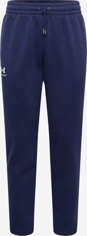 UNDER ARMOUR Tapered Sportbroek 'Essential' in Blauw: voorkant