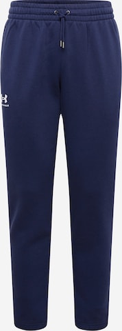 UNDER ARMOUR Tapered Workout Pants 'Essential' in Blue: front