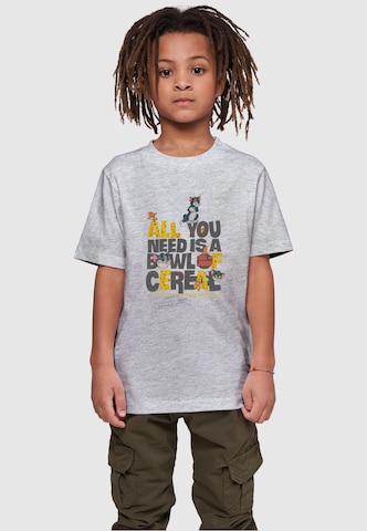 ABSOLUTE CULT Shirt 'Kids Tom and Jerry - All You Need Is' in Grey: front