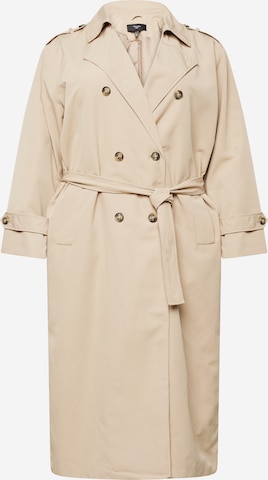 Vero Moda Curve Tussenmantel 'CHLOE' in Beige: voorkant