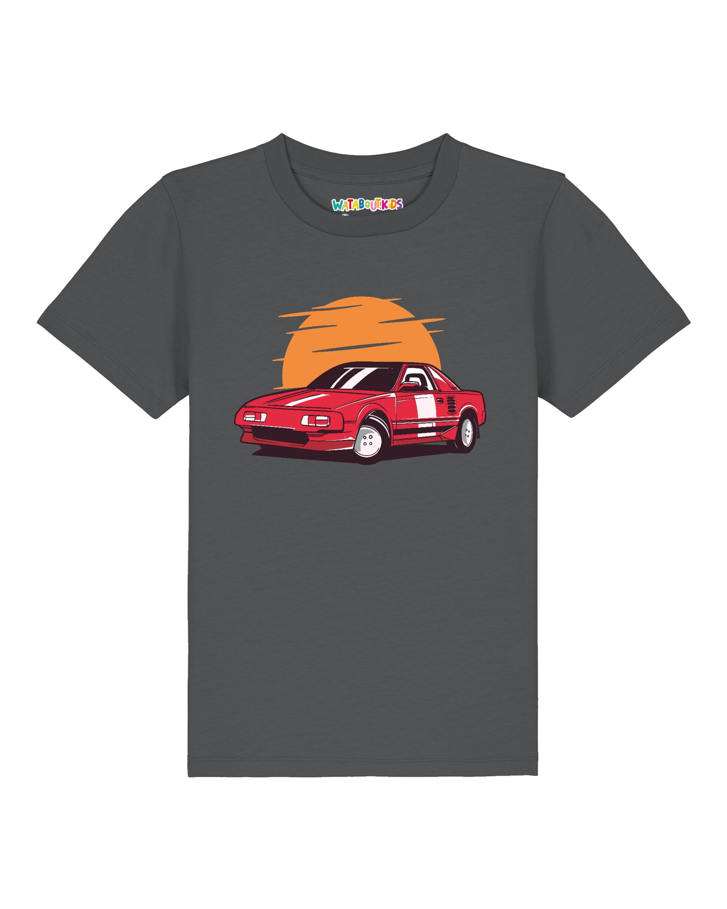 Maglietta 'Sport Car' di watabout.kids in grigio: frontale