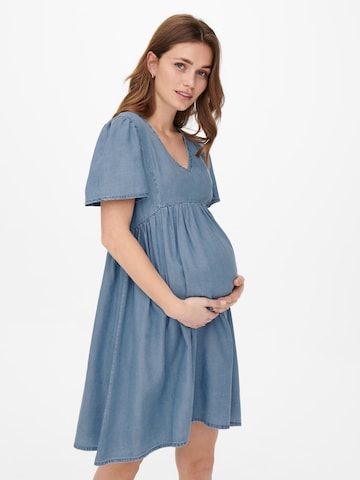 Only Maternity Dress in Blue: front