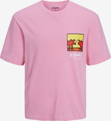 JACK & JONES Bluser & t-shirts 'Keith Haring' i pink: forside