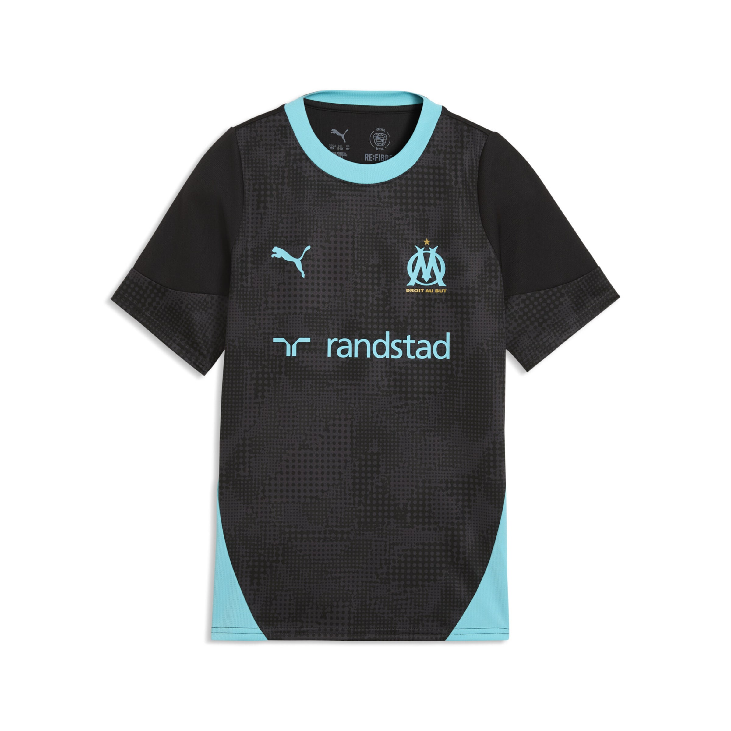 PUMA Functioneel shirt 'Olympique de Marseille' in Zwart: voorkant