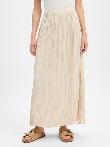 NÜMPH Rok 'Nufea' in Beige: voorkant