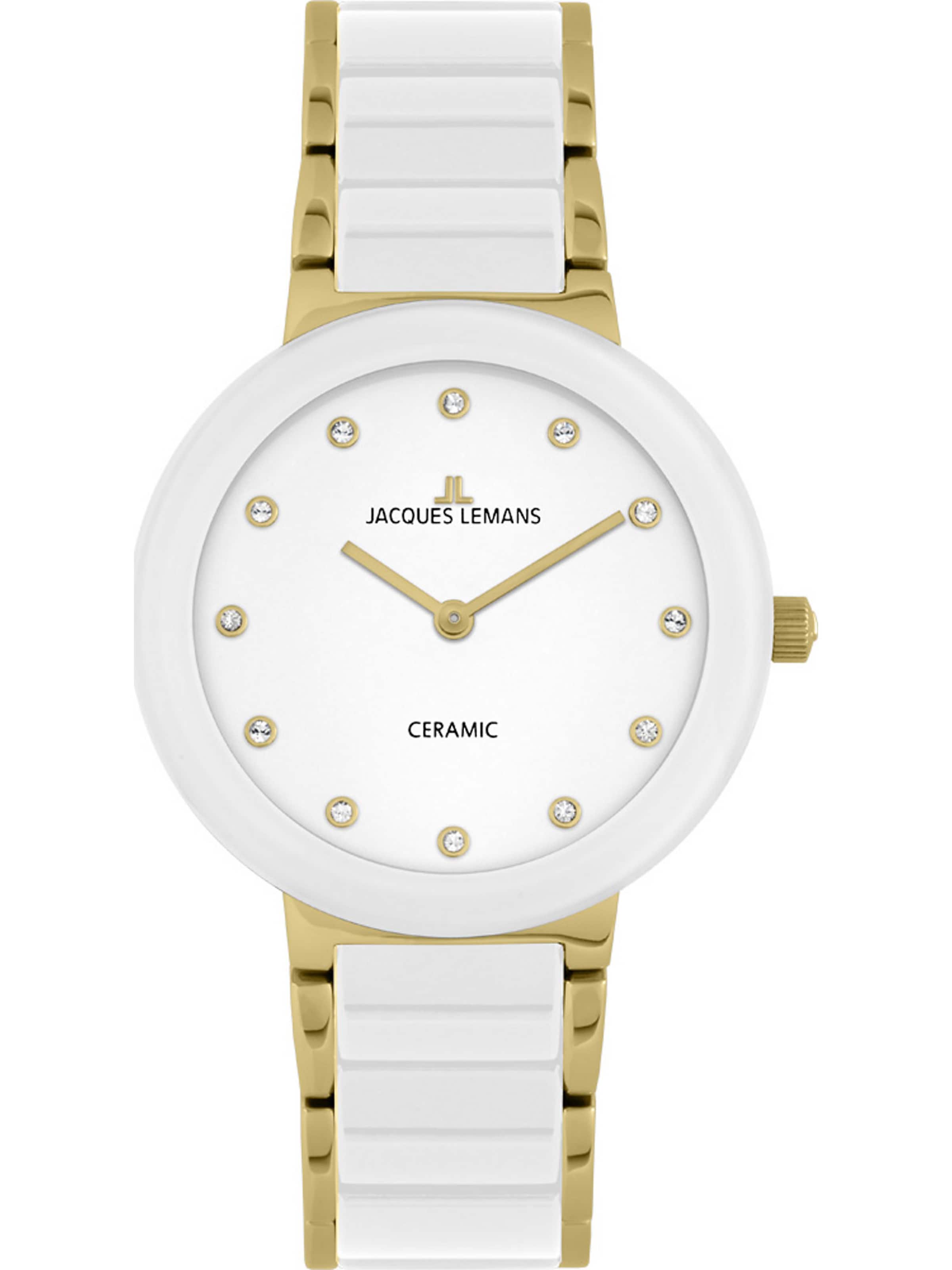 Jacques Lemans Analog Watch in White: front