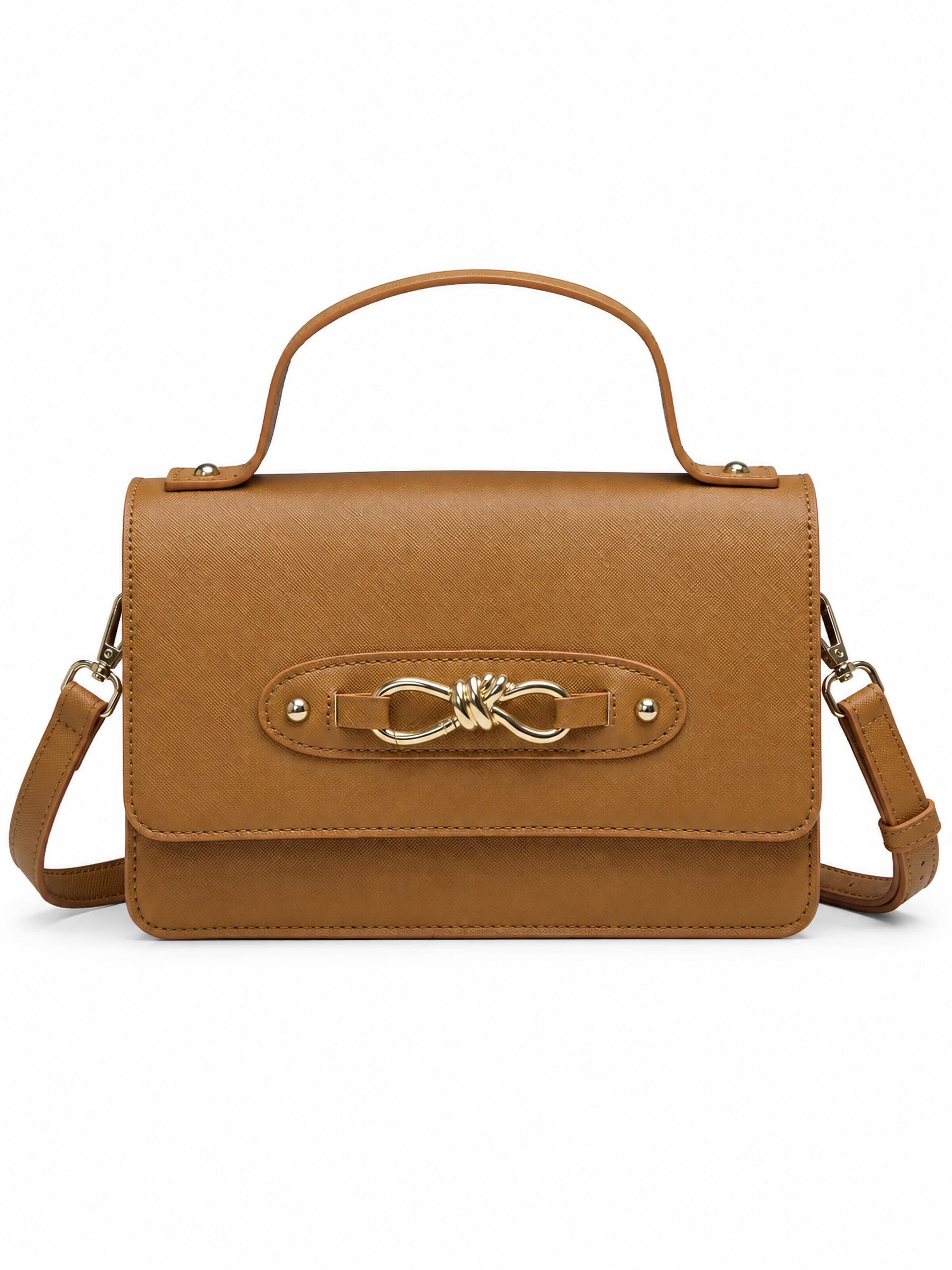 COLLEZIONE ALESSANDRO Crossbody Bag 'Bellezza' in Brown: front