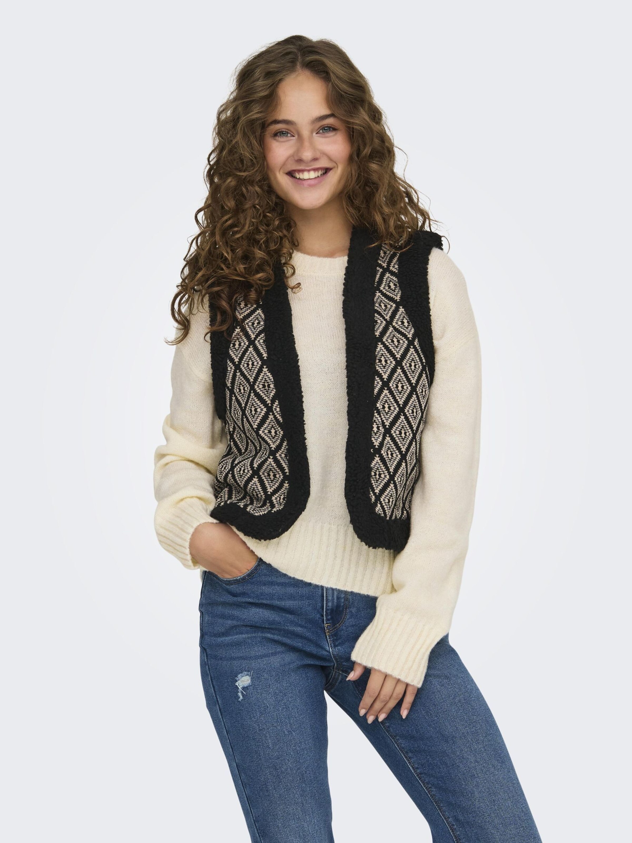 ONLY Vest 'ONLJESSIE' i sort: forside