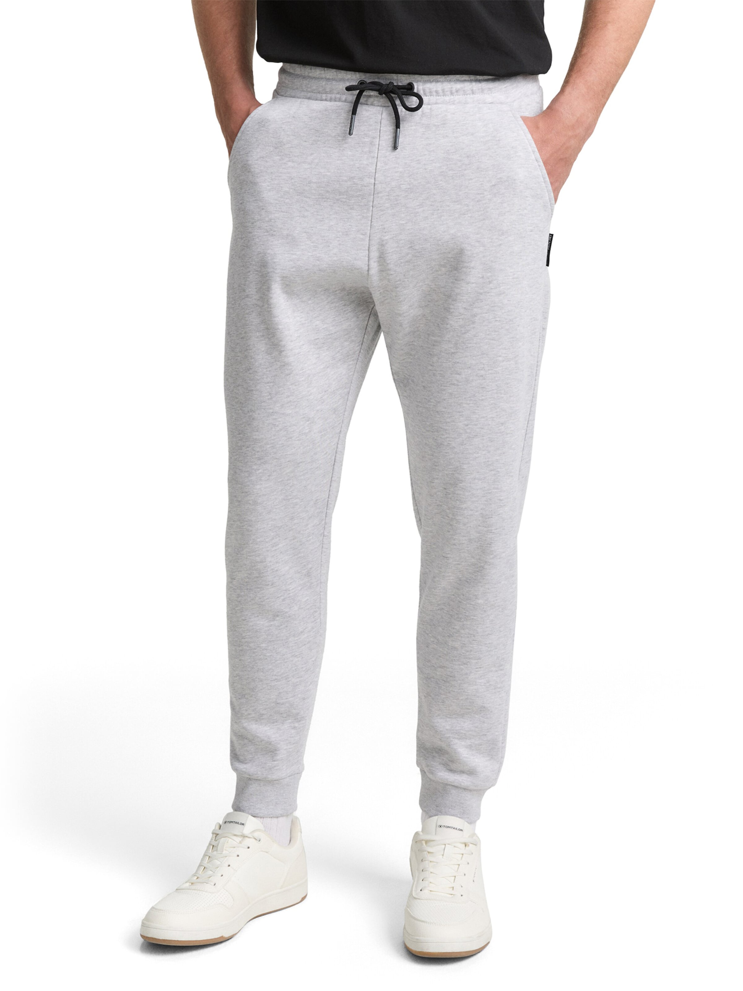 TOM TAILOR DENIM - Tapered Pantalón en gris: frente