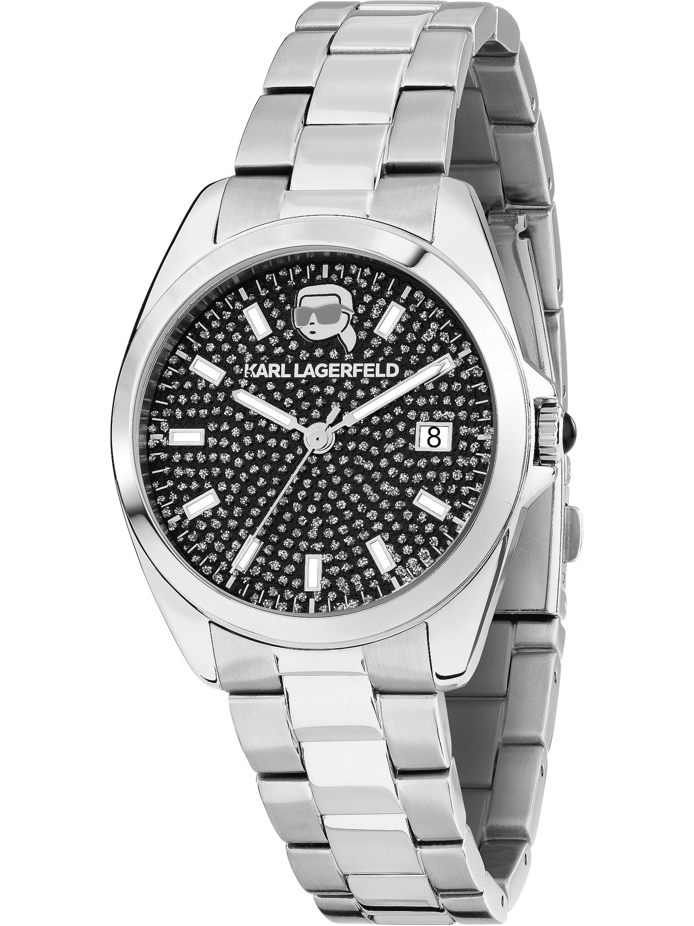 Karl Lagerfeld Uhr in Silber: Vorderseite