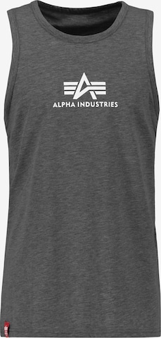 Coupe regular T-Shirt ALPHA INDUSTRIES en gris : devant