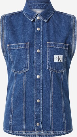 Calvin Klein Jeans Bluse 'LEAN' in Blau: predná strana