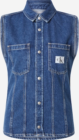 Calvin Klein Jeans Blouse 'LEAN' in Blauw: voorkant