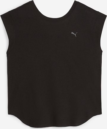 PUMATehnička sportska majica 'Studio Foundations' - crna boja: prednji dio