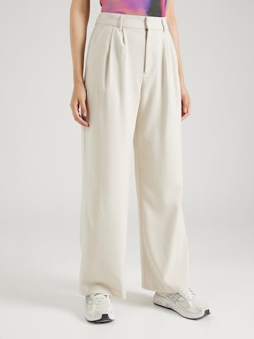 HOLLISTER - Pierna ancha Pantalón plisado en beige: frente