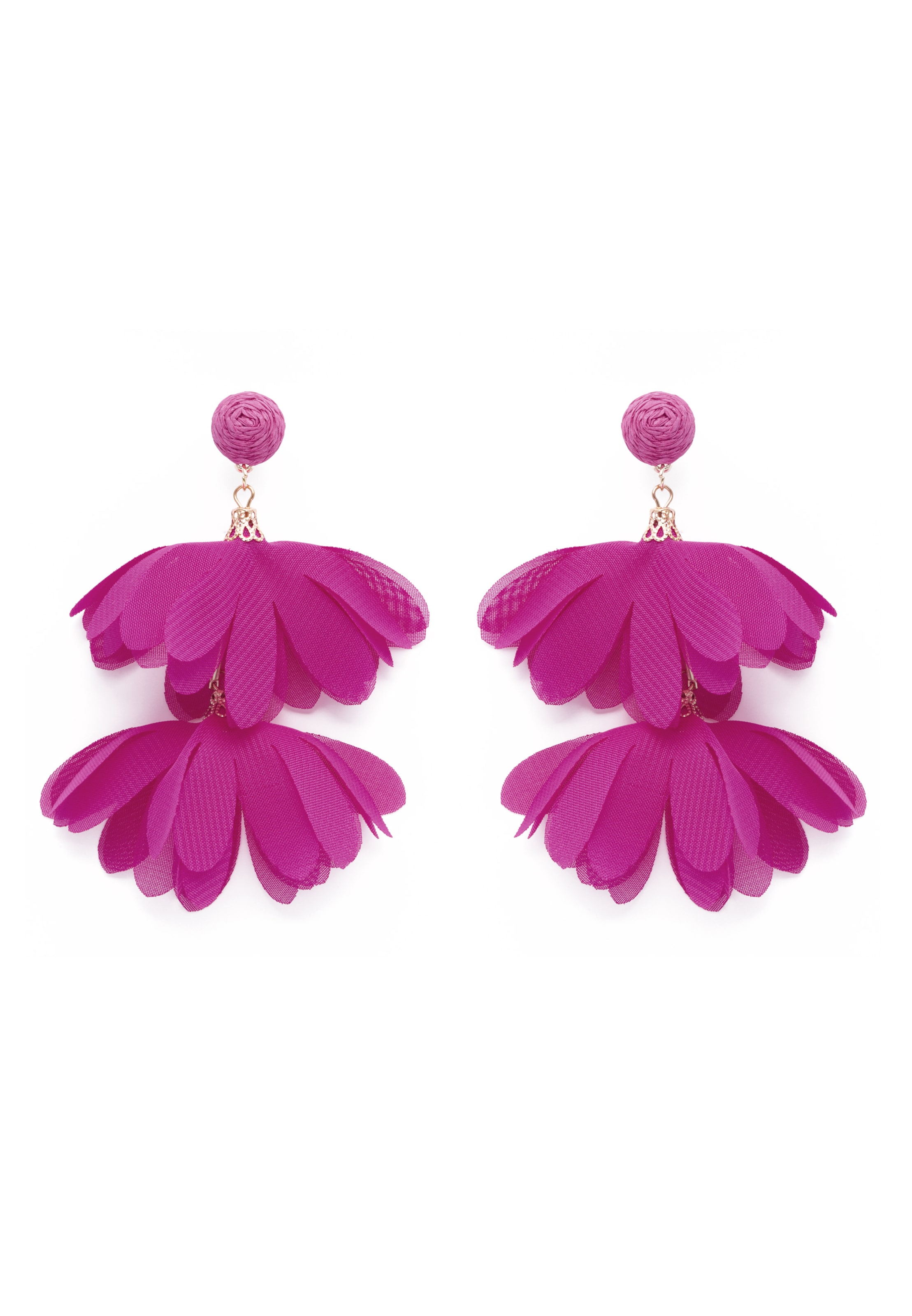 faina Earrings in Pink: front