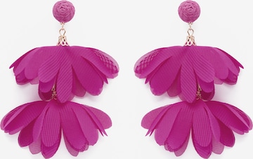 faina Earrings in Pink: front