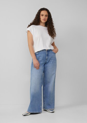 QS Wide leg Jeans in Blauw