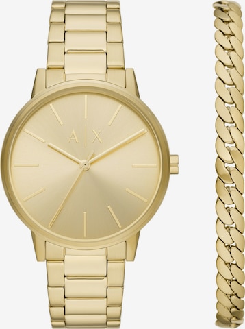 ARMANI EXCHANGE Analoguhr in Gold: predná strana