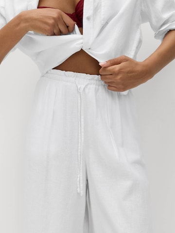 Marks & Spencer Wide leg Broek in Wit