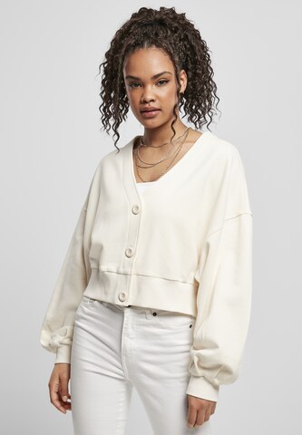 Veste de survêtement Urban Classics en blanc : devant