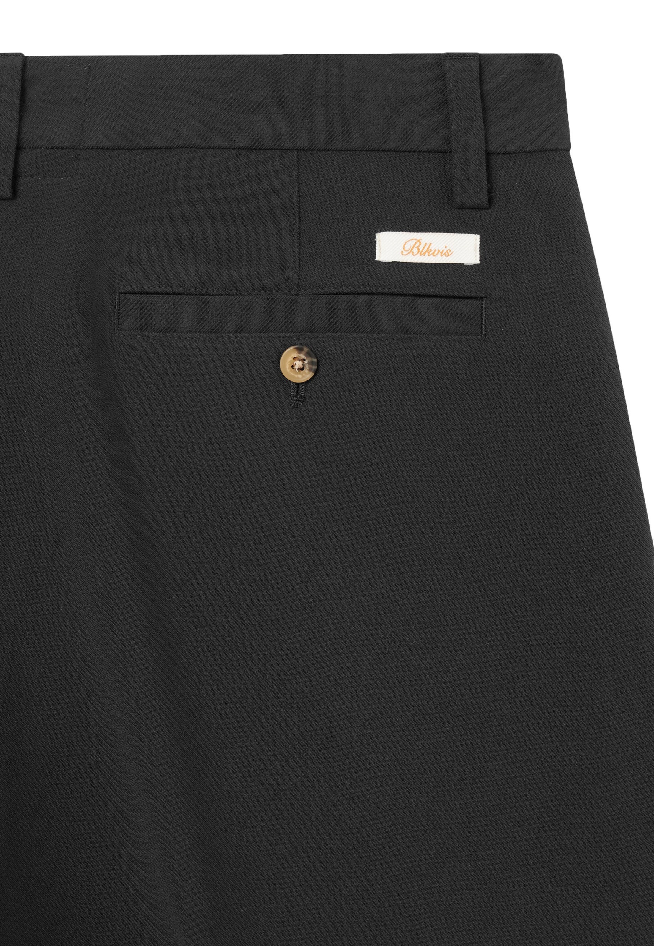 BLKVIS Wide leg Bandplooibroek in Zwart