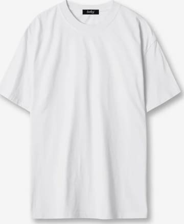 Lowkey T-shirt 'T-Shirt Plain Tee Overzised Shirt' i vit: framsida