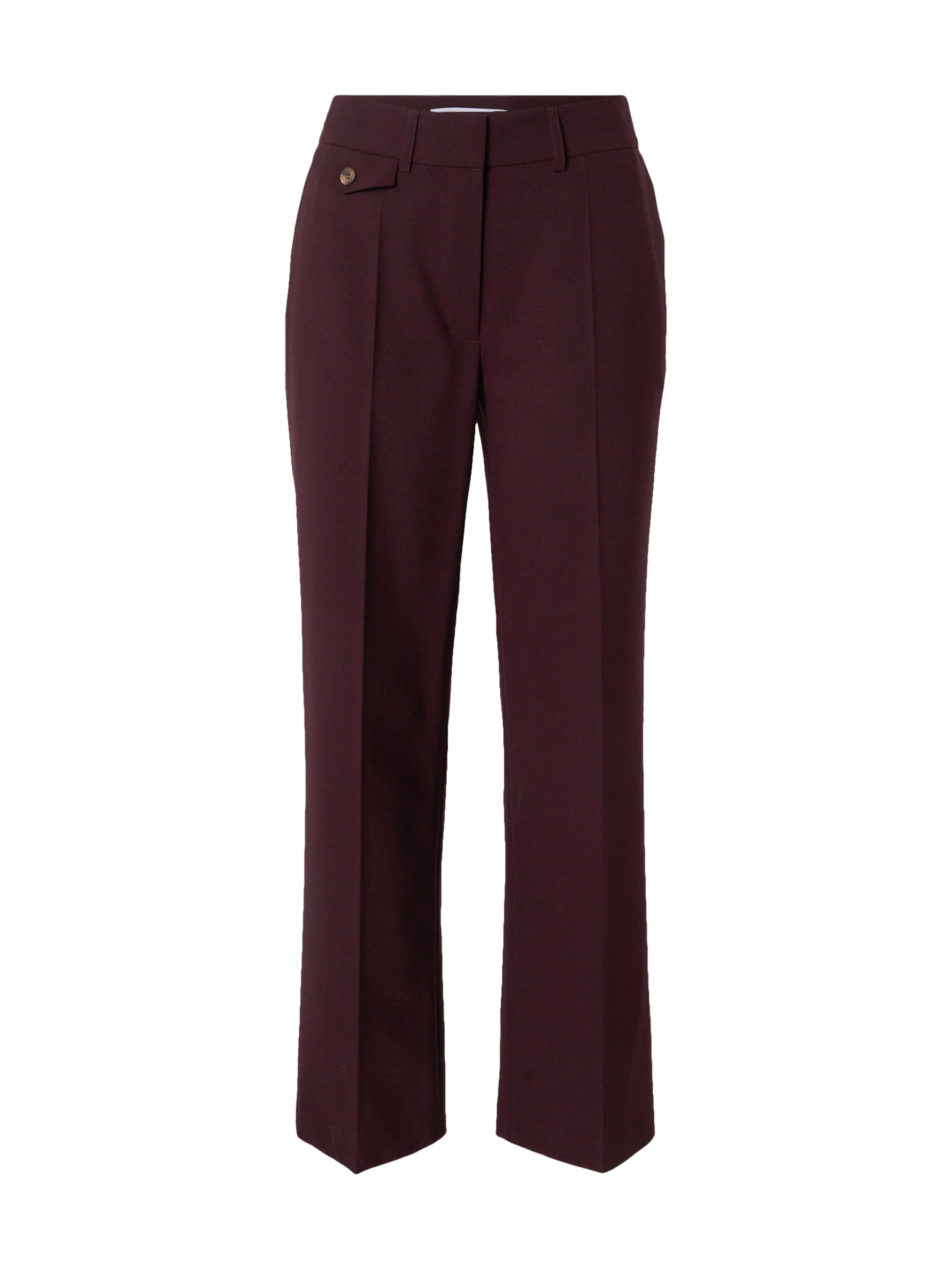 KAREN BY SIMONSEN Loose fit Trousers with creases 'Fydney' in Purple: front