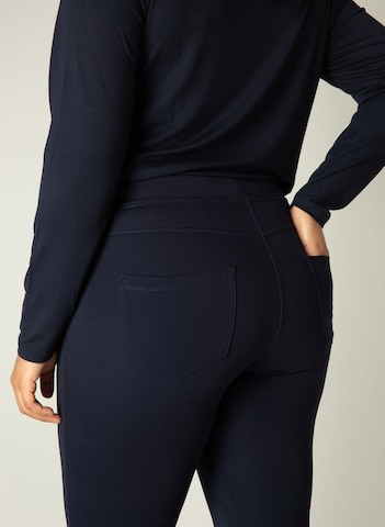 BASE LEVEL CURVY Skinny Leggings 'Arnika' in Blue