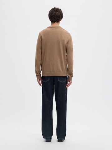 SELECTED Pullover 'SLHBerg' in Braun