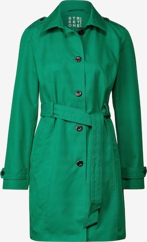 STREET ONE Between-Seasons Coat in Green: front